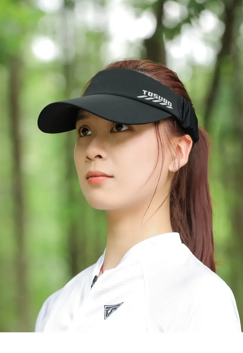 Men Women Cycling UV Visor Black 30cm Stretchable — feature 20