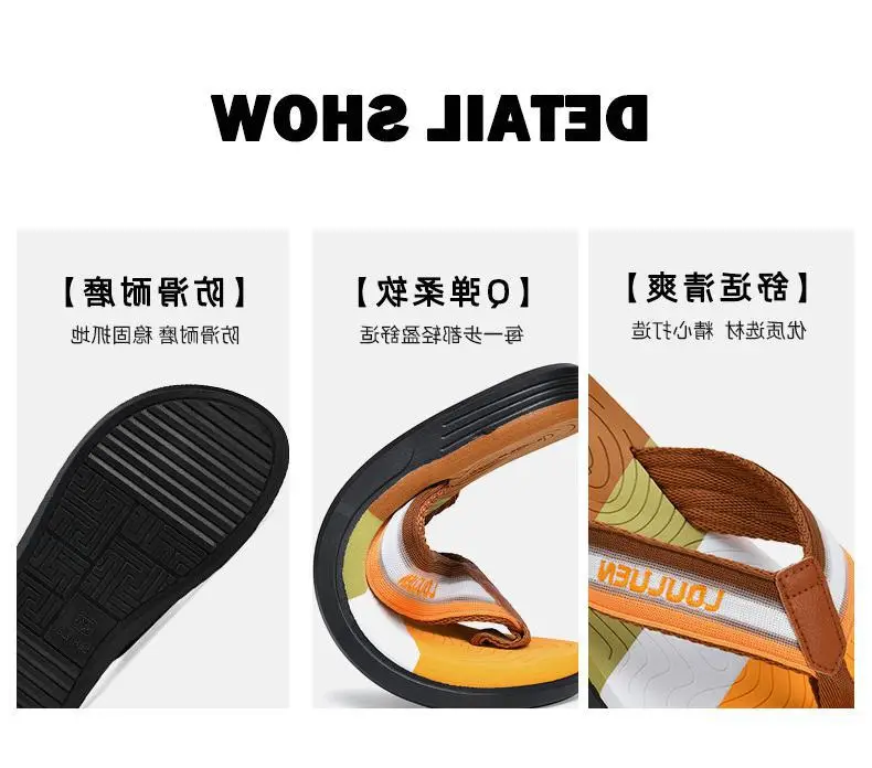 Fujian Factory New Beach Flip-Flops Men's Summer Non-Slip Clip Casual Sandals Men's Fashionable Sandals Korean Style — feature 4