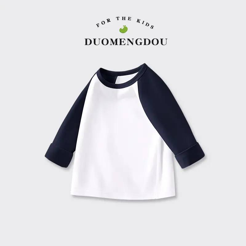 Boys Cotton Raglan T-Shirt Blue Pink Yellow 2025