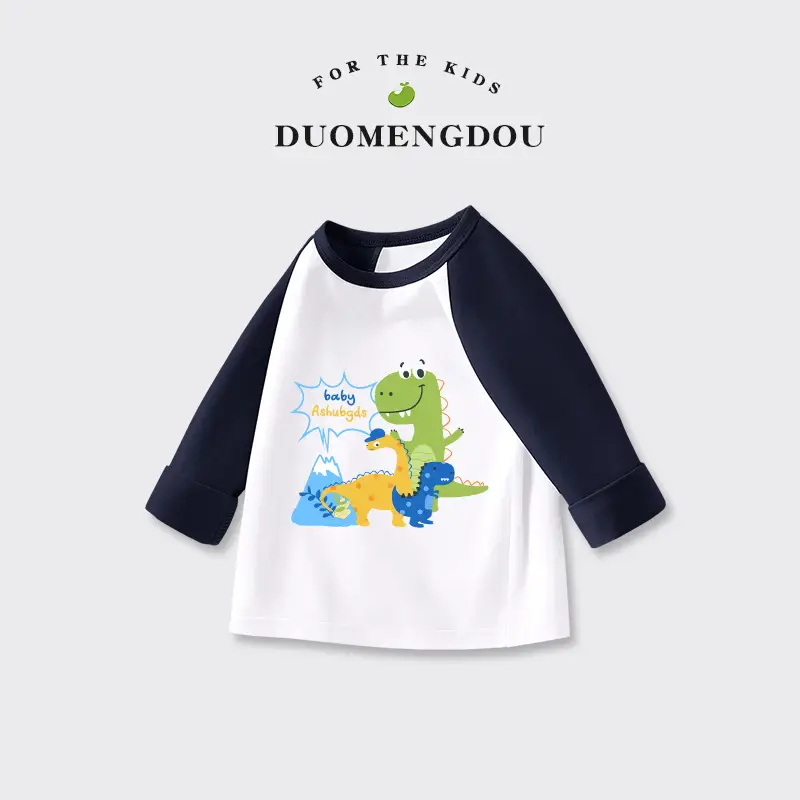 Boys Cotton Raglan T-Shirt Blue Pink Yellow 2025