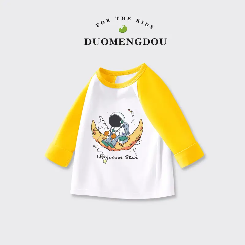 Boys Cotton Raglan T-Shirt Blue Pink Yellow 2025