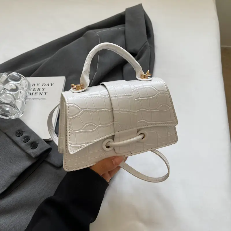 White Crossbody Bag for Women 2024 Summer - Image 2
