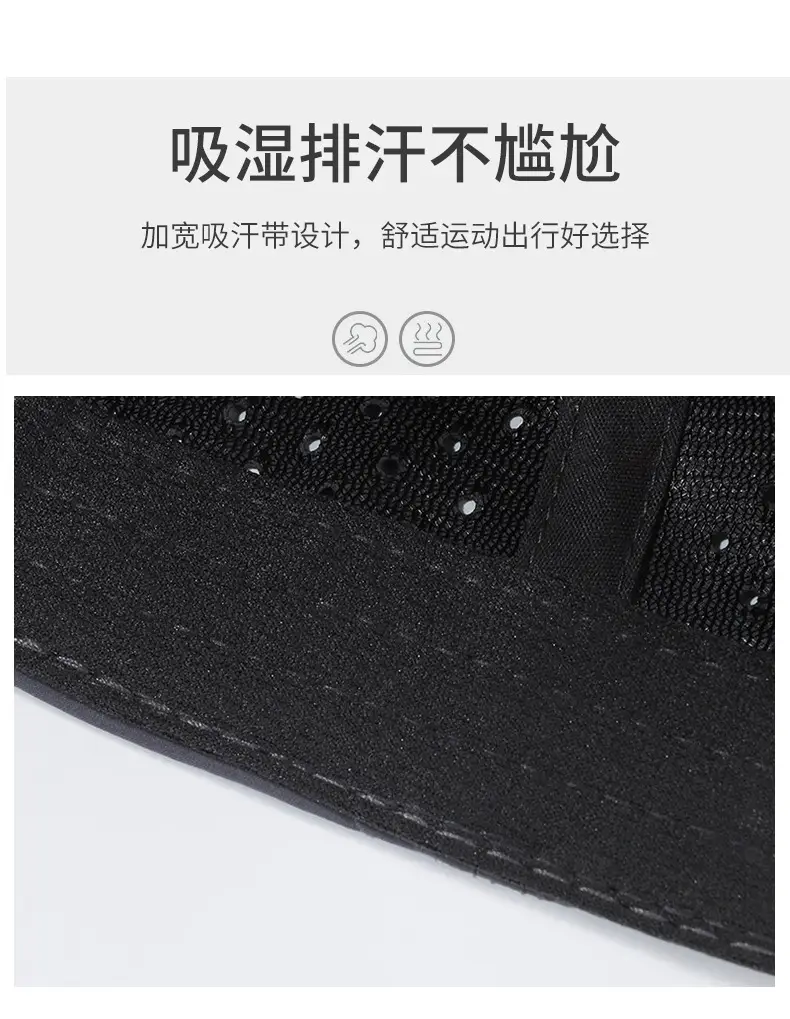 Grey Perforated Baseball Cap for Men Women Spring Summer Sunscreen — feature 3