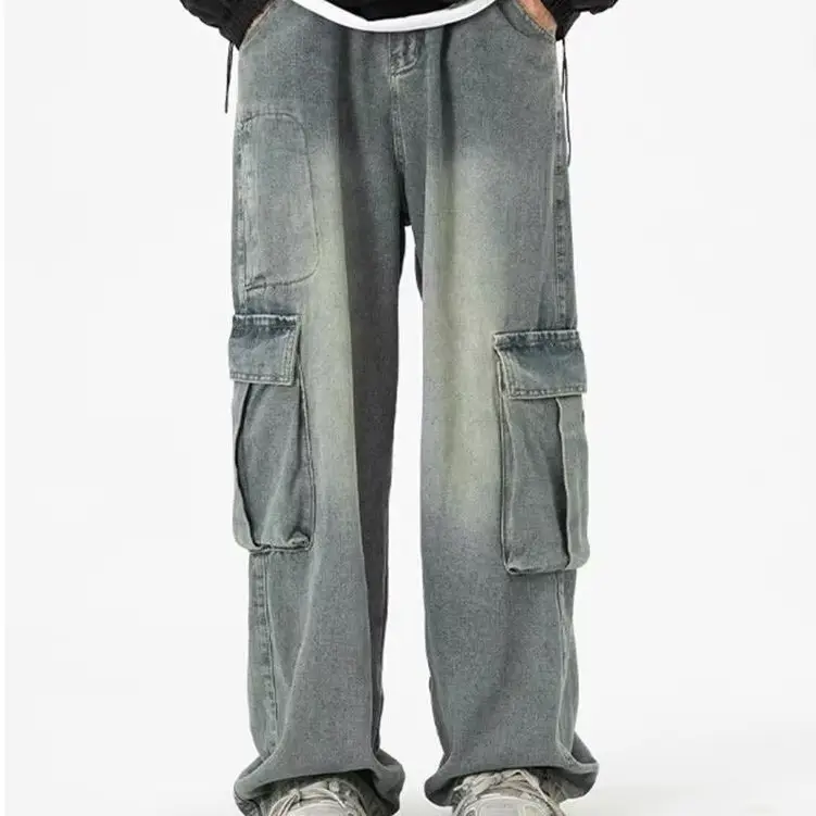 Wide Leg Jeans Men Women Spring Autumn Washable Vintage High Street — feature 10