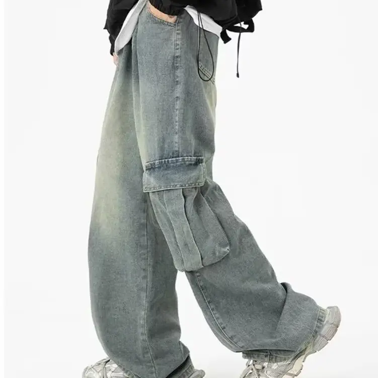 Wide Leg Jeans Men Women Spring Autumn Washable Vintage High Street — feature 13