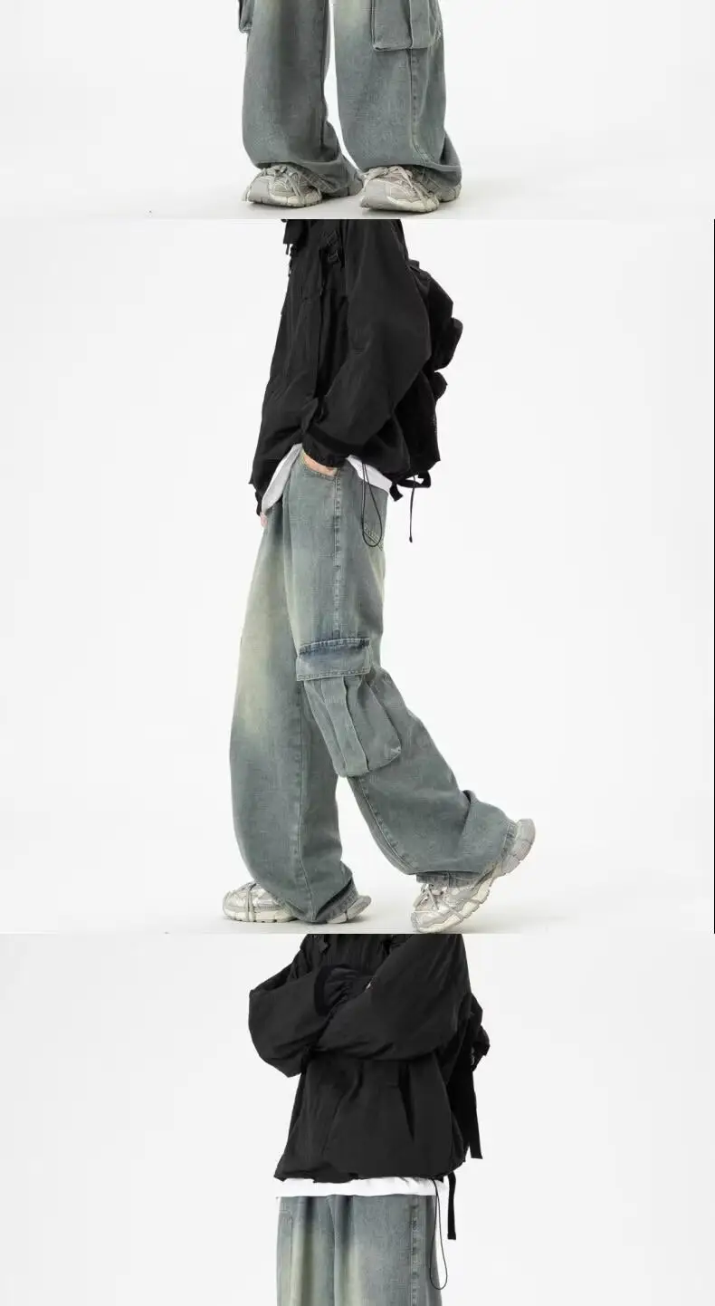 Wide Leg Jeans Men Women Spring Autumn Washable Vintage High Street — feature 6
