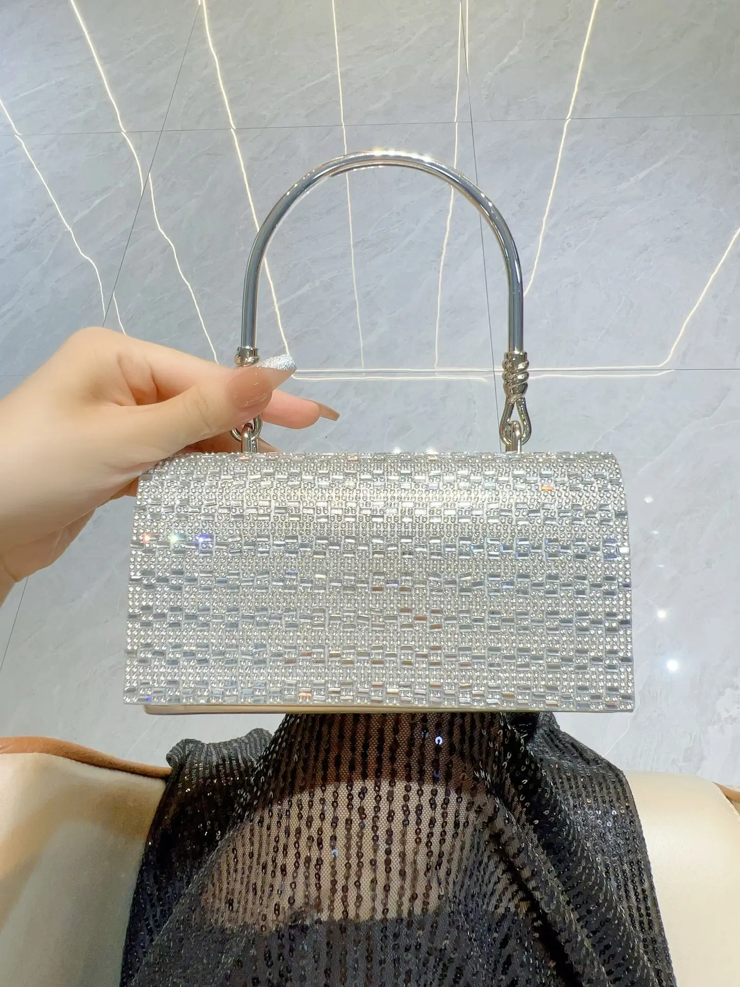Full Diamond Handbag Bar KTV Party Wedding Banquet Bag — feature 13