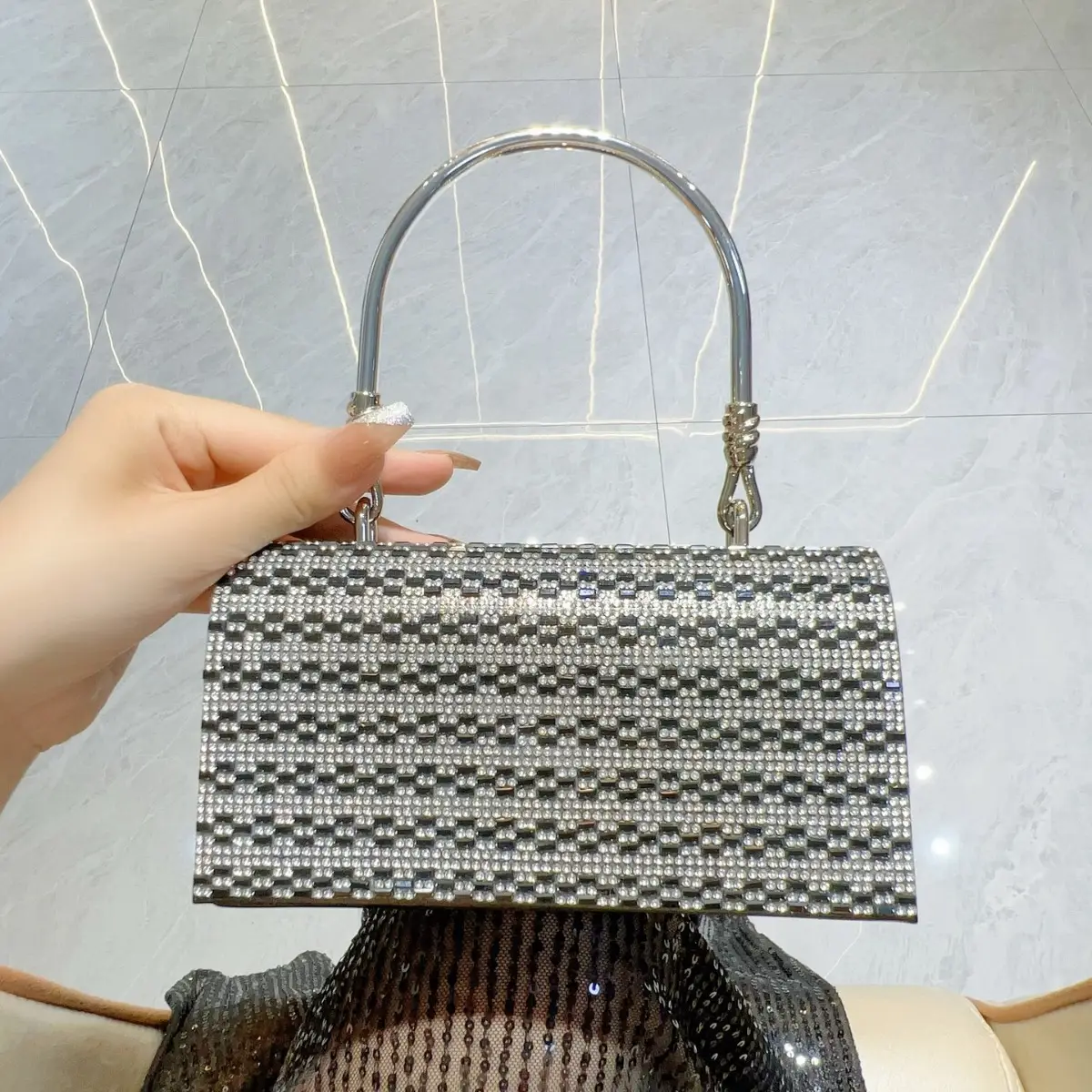 Full Diamond Handbag Bar KTV Party Wedding Banquet Bag - Image 3