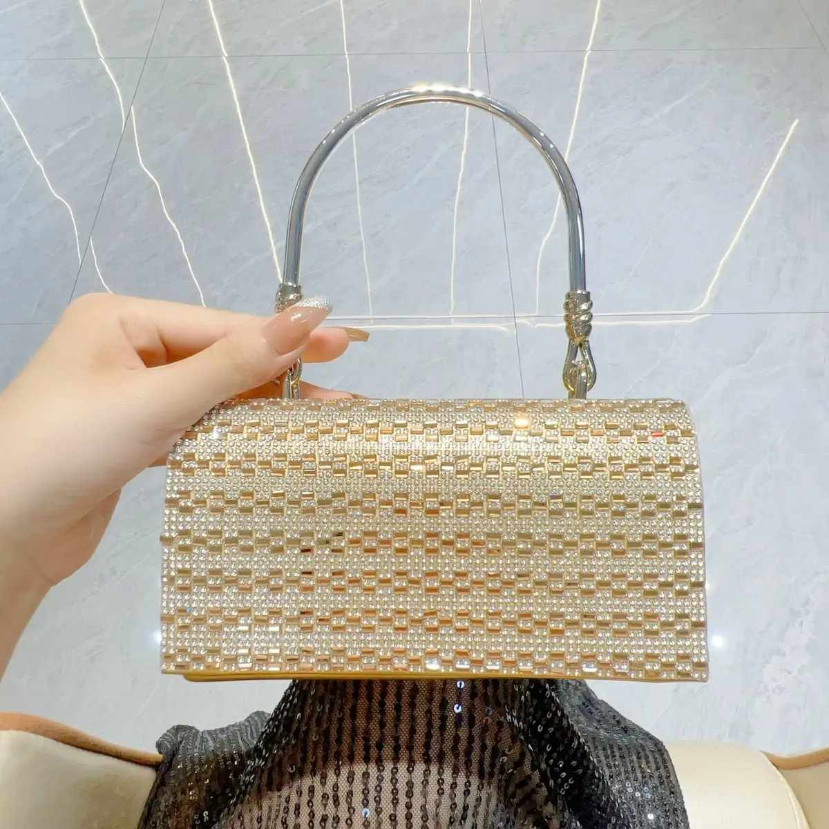 Full Diamond Handbag Bar KTV Party Wedding Banquet Bag - Image 5