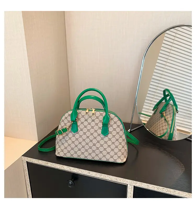 Women's Green Leather Shoulder Bag 2024 Style — feature 35