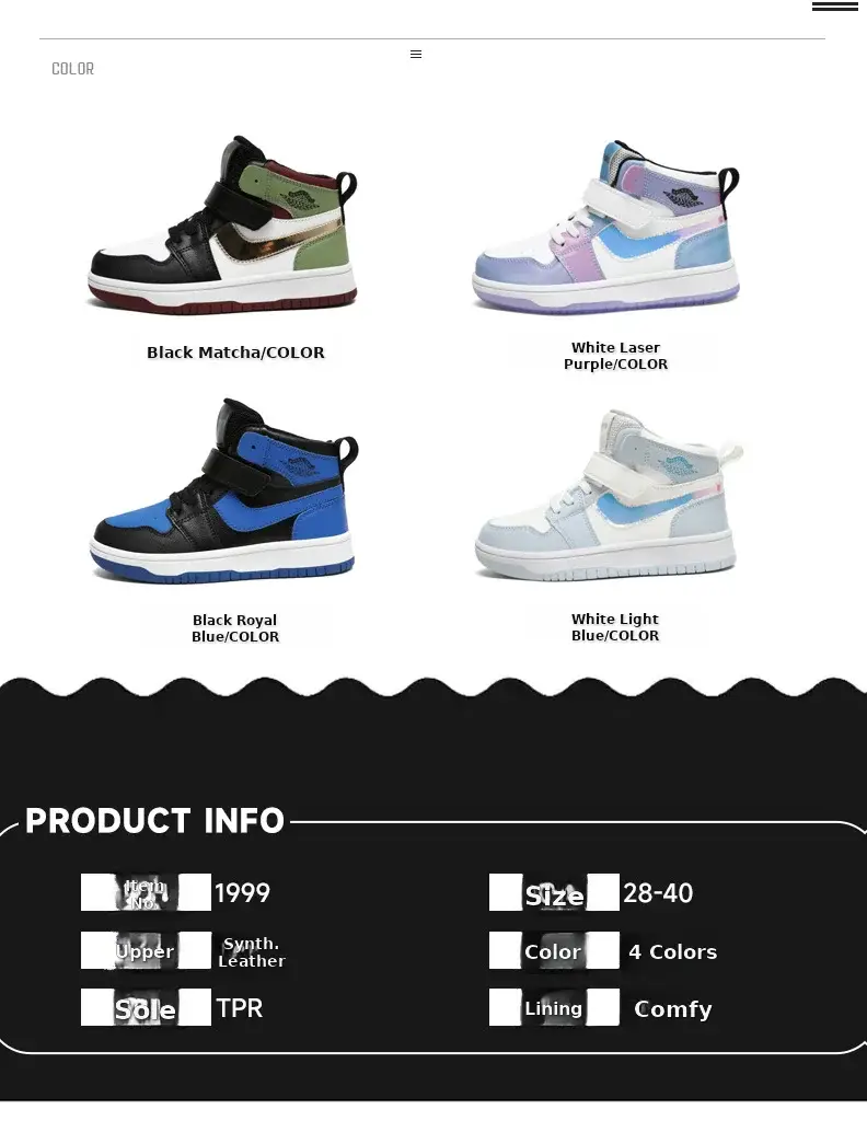 Children's Waterproof Leather Sneakers All-Match 2024 — feature 4