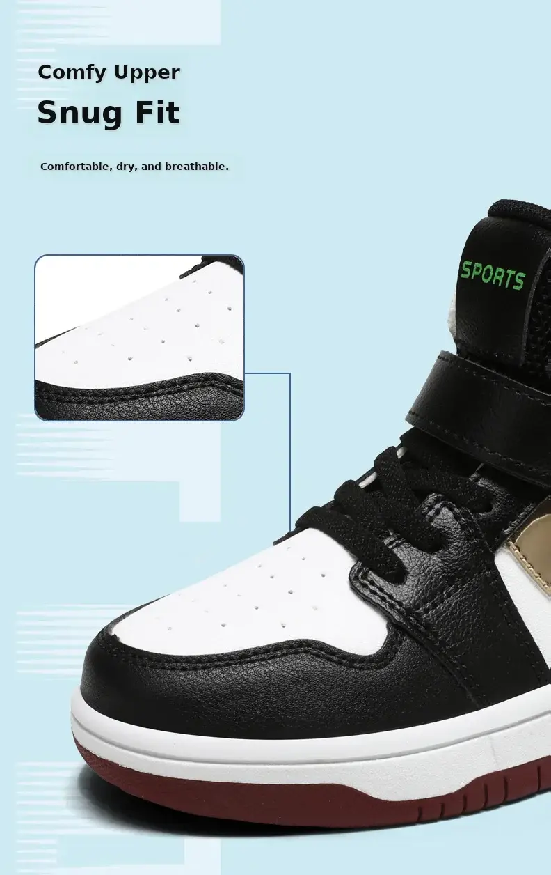 Children's Waterproof Leather Sneakers All-Match 2024 — feature 7