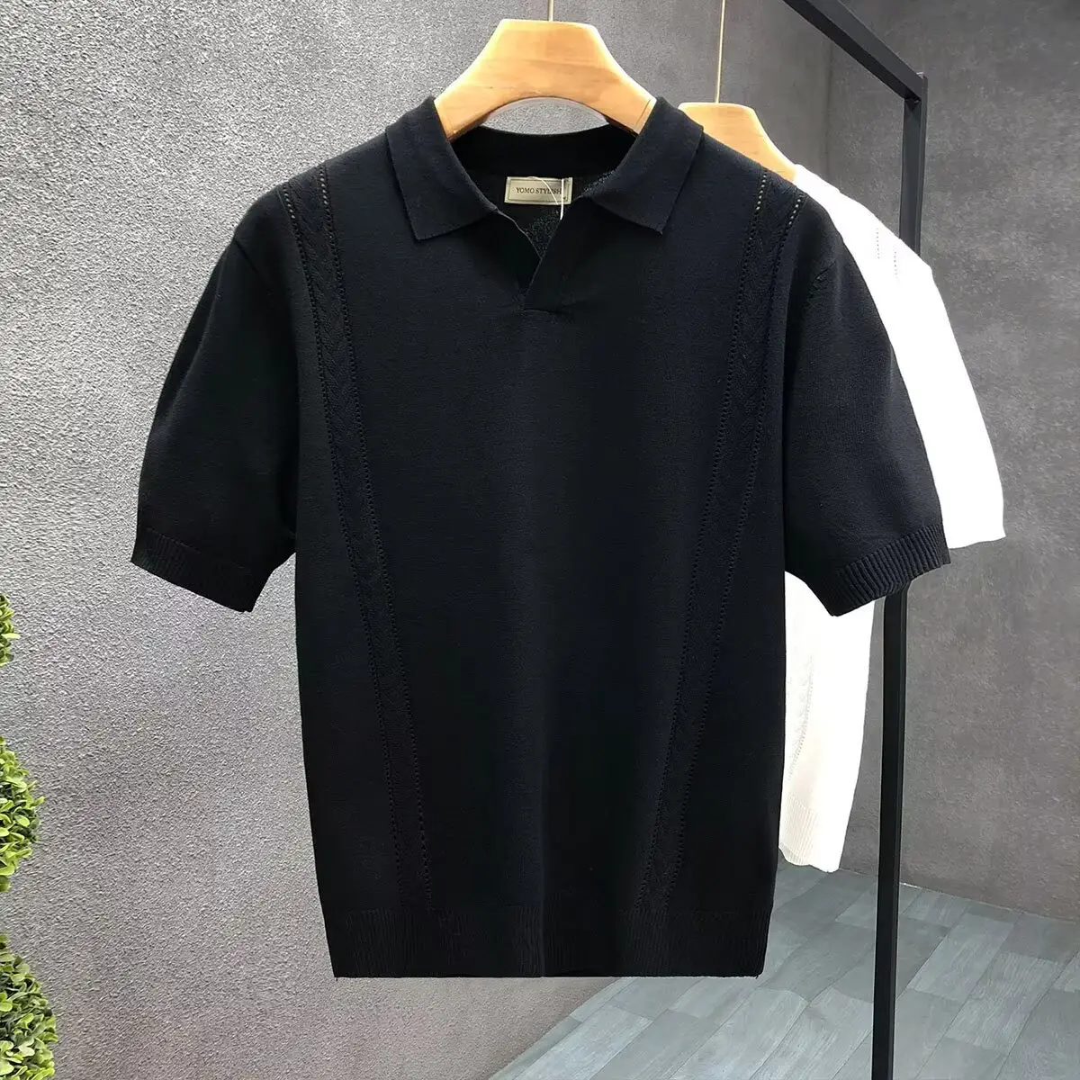 Men White Ice Silk Half Sleeve T-Shirt