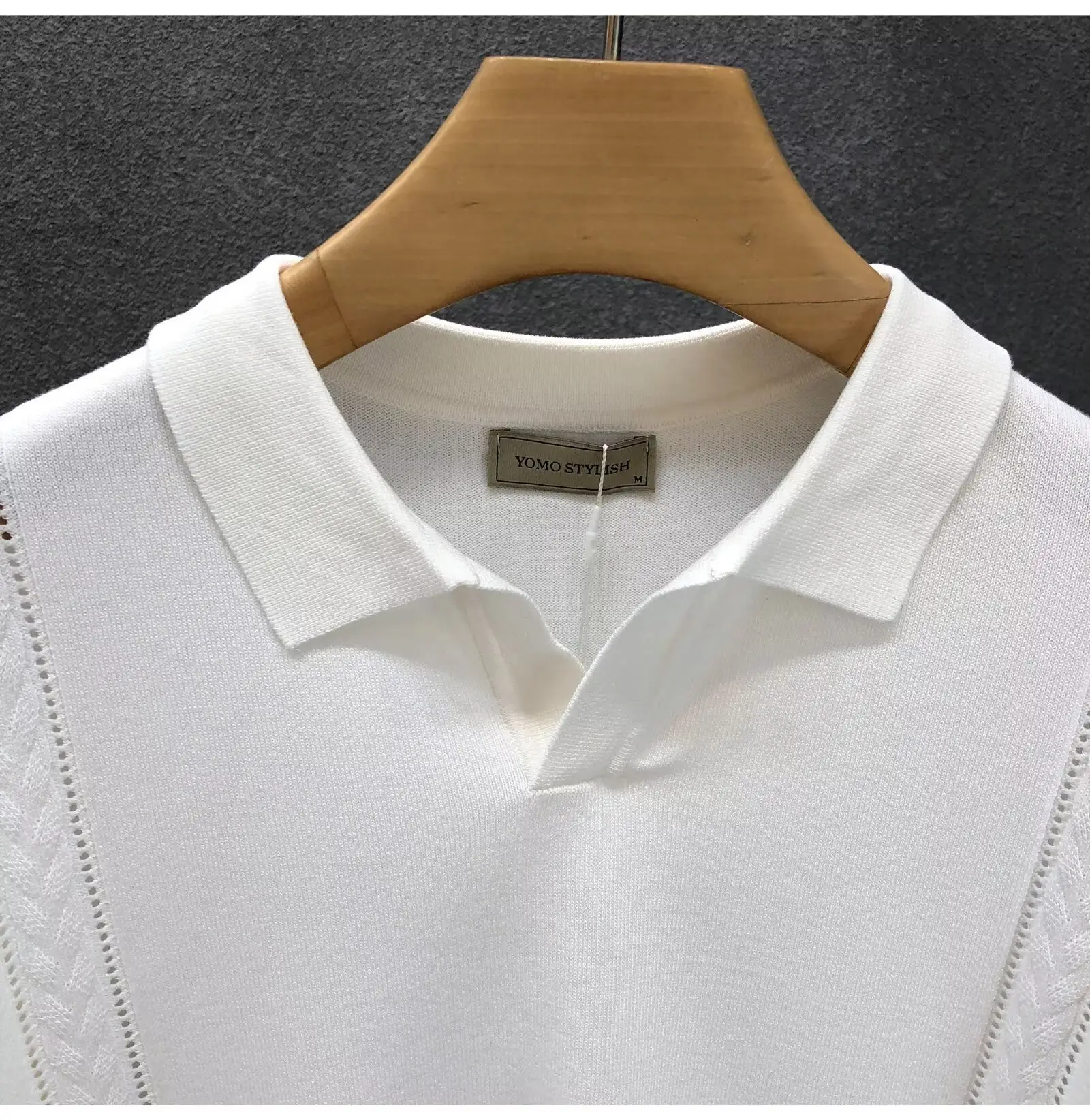 Men White Ice Silk Half Sleeve T-Shirt — feature 12