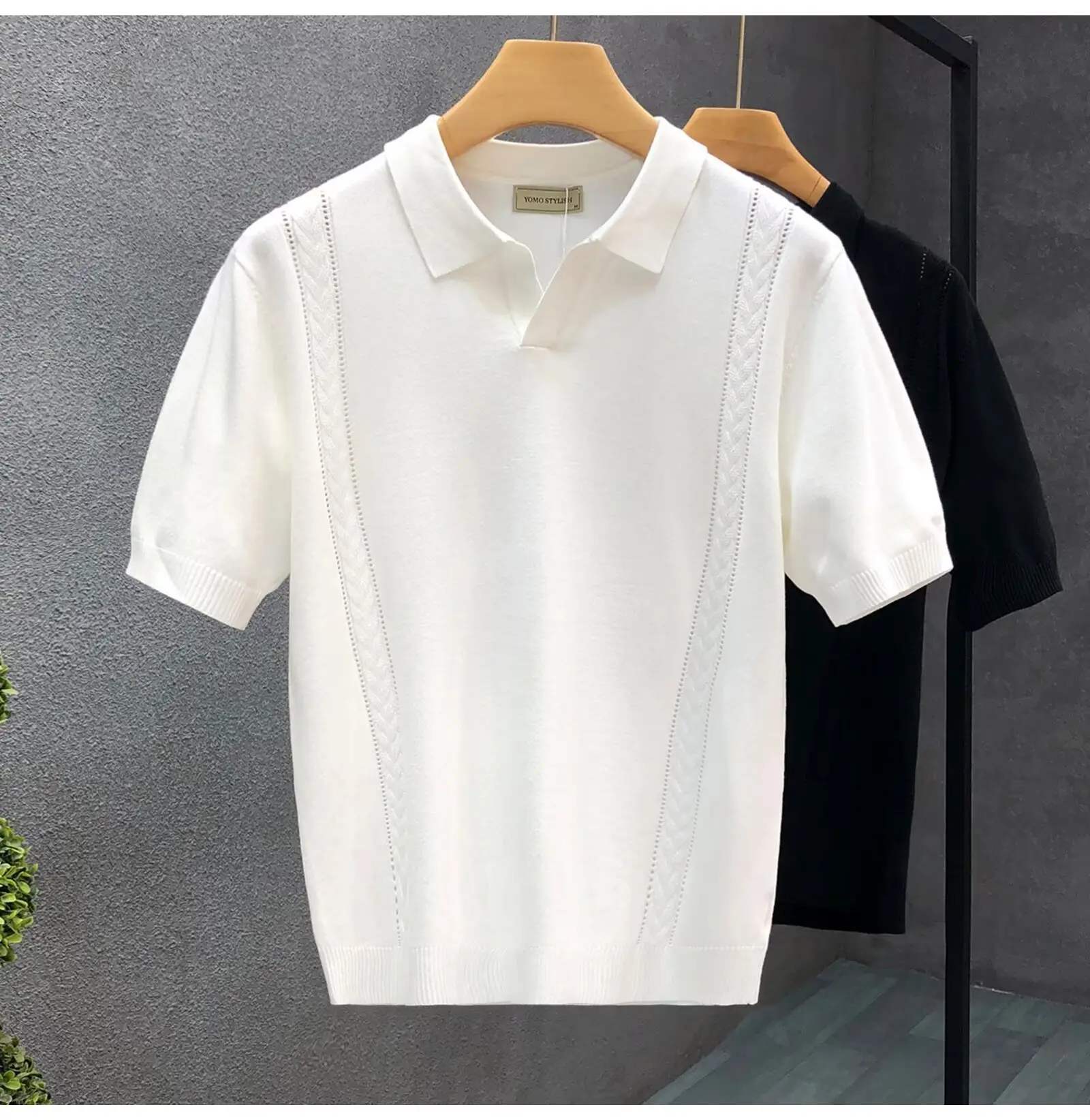 Men White Ice Silk Half Sleeve T-Shirt — feature 4