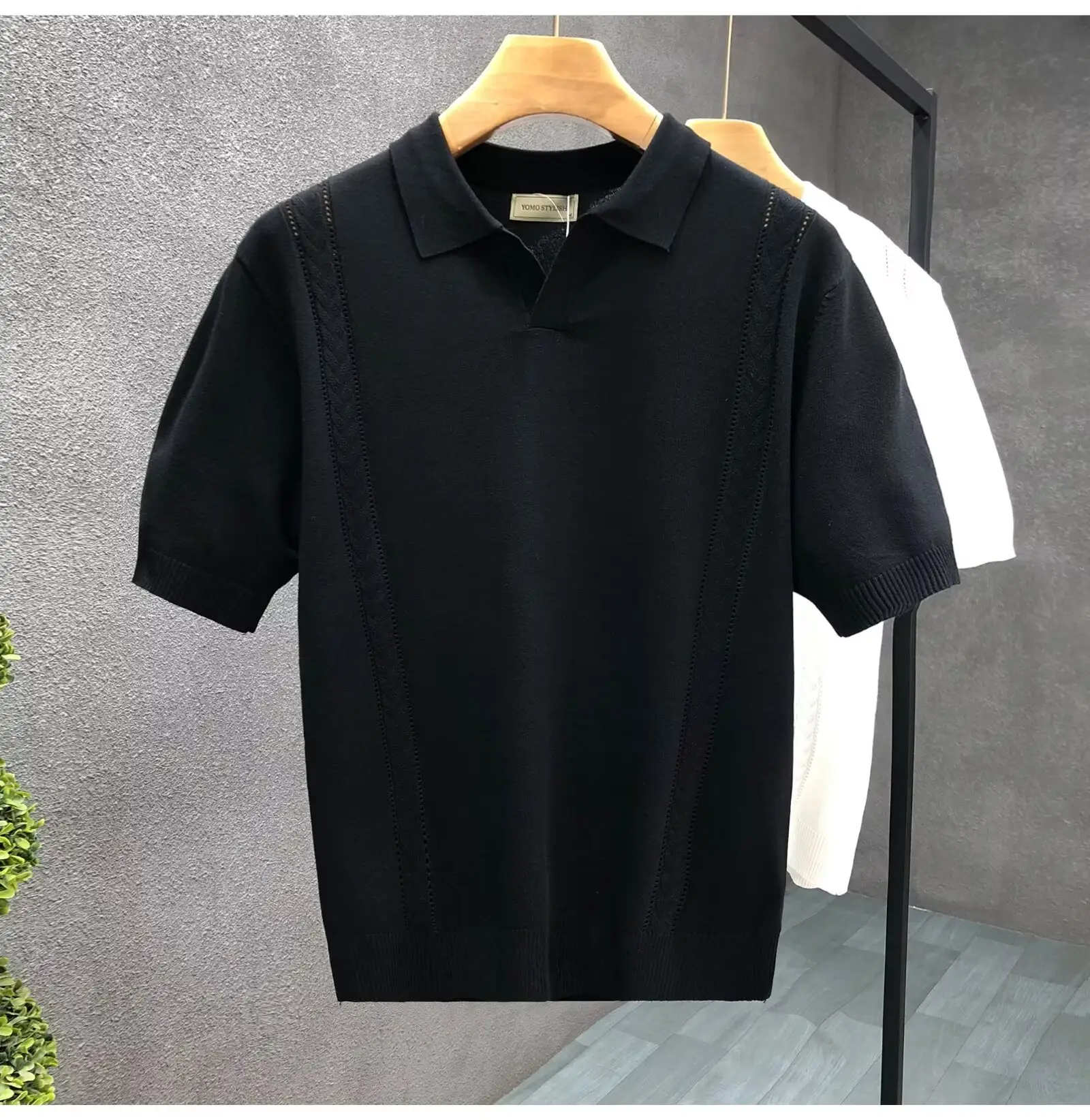 Men White Ice Silk Half Sleeve T-Shirt — feature 5