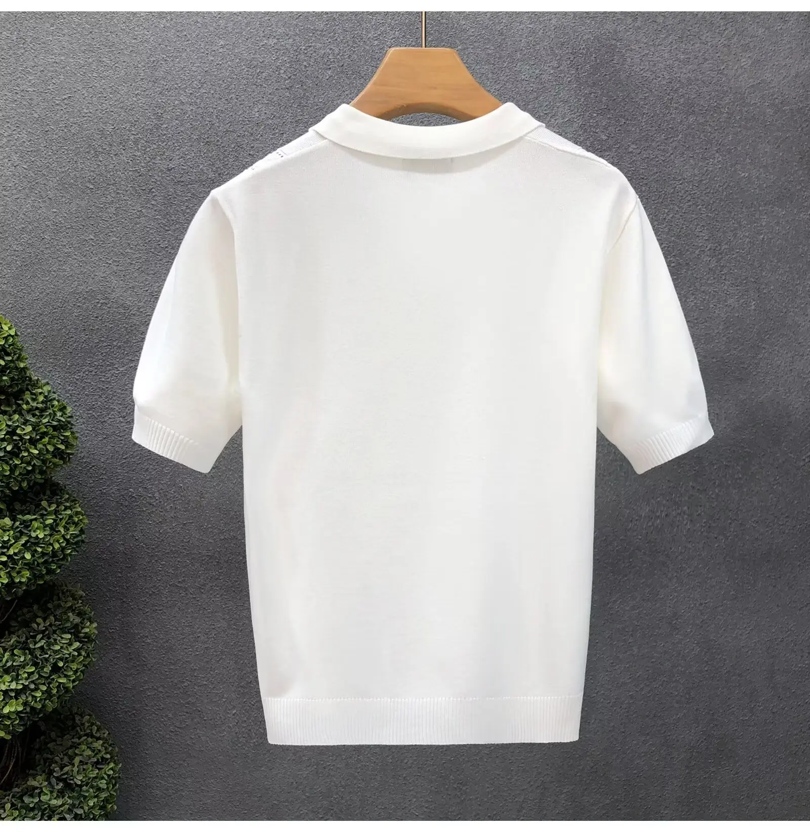 Men White Ice Silk Half Sleeve T-Shirt — feature 8