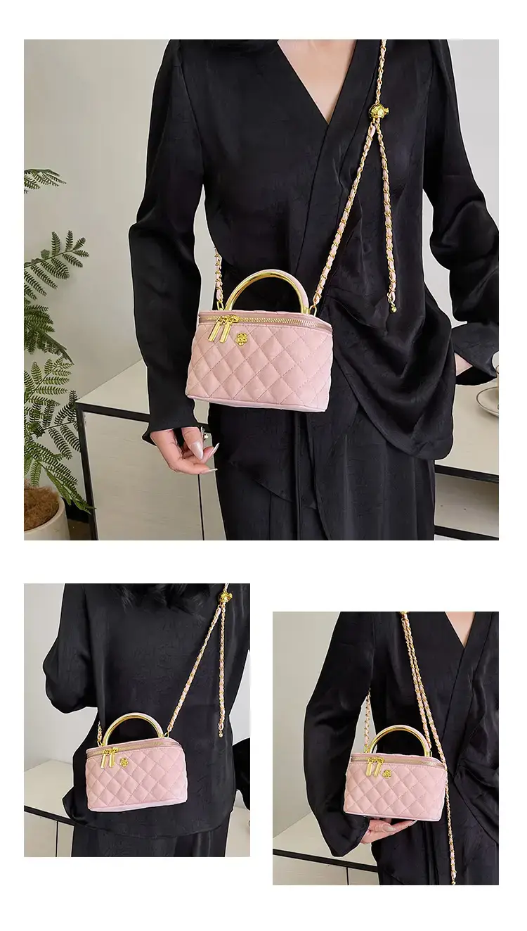 Black Rhombic Chain Shoulder Bag for Women — feature 23