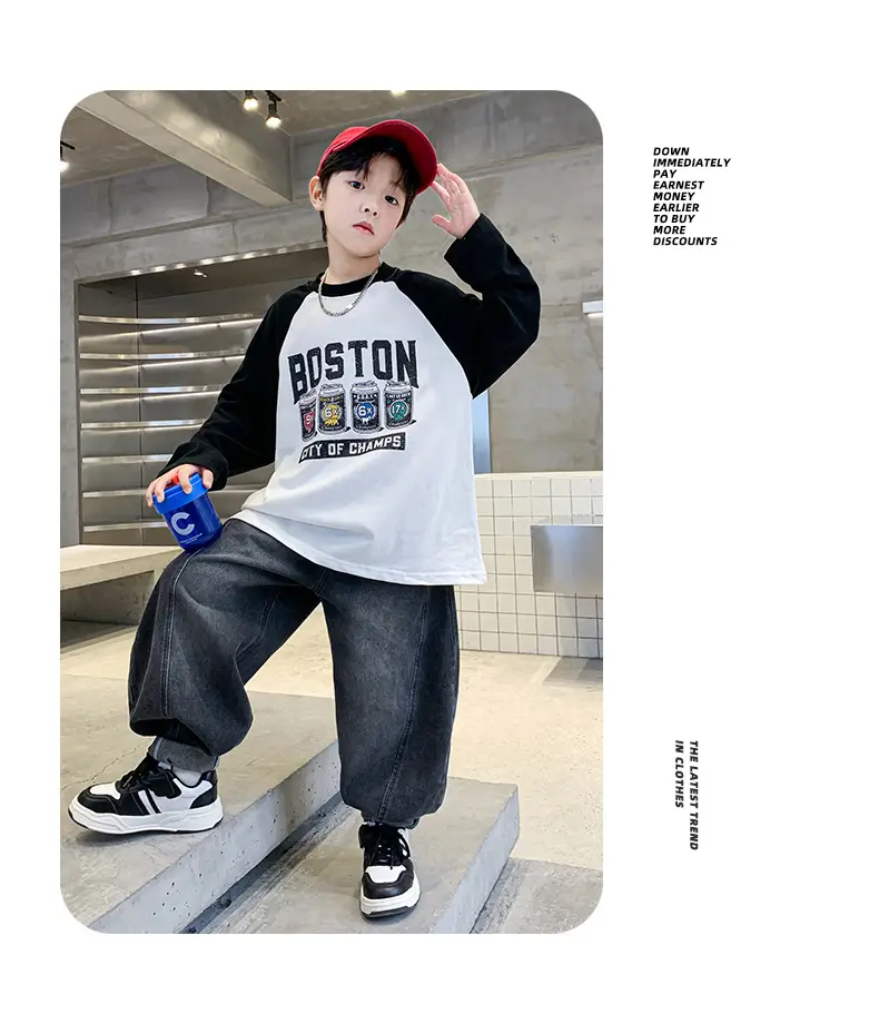 Boston Bruins Long Sleeve T-Shirt for Boys Medium to XL — feature 24