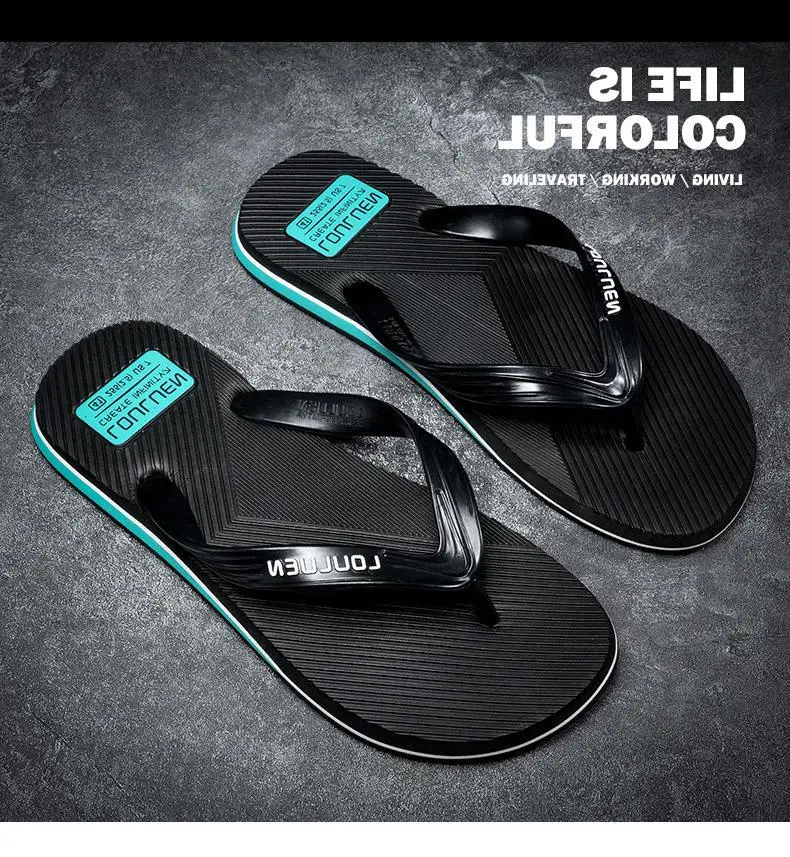 Fujian manufacturers summer men's flip-flops non-slip clip feet outdoor leisure beach sandals and slippers fashion Korean trend — feature 11