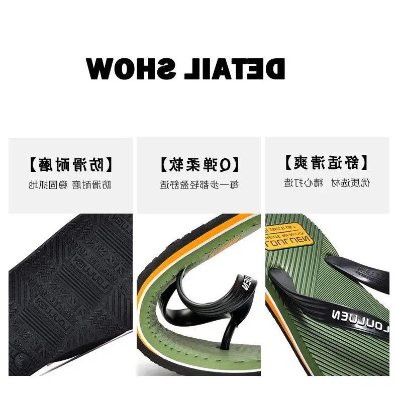 Fujian manufacturers summer men's flip-flops non-slip clip feet outdoor leisure beach sandals and slippers fashion Korean trend — feature 4