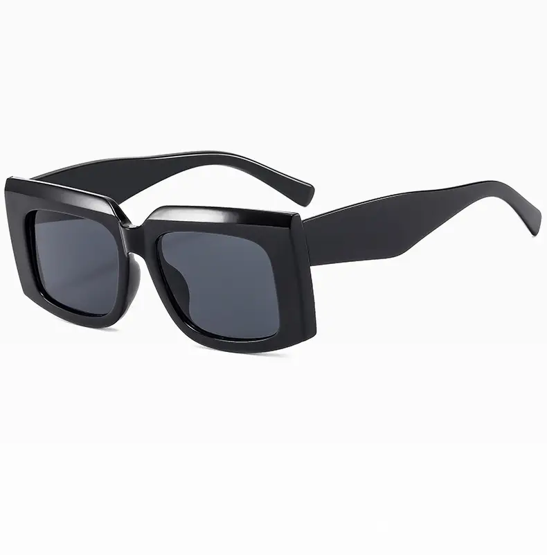 Men's Wide Leg Thick Frame Sunglasses Brown Yellow β feature 11