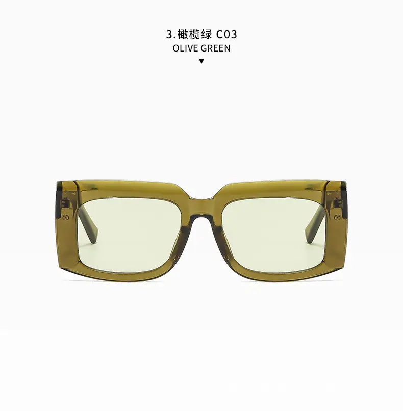 Men's Wide Leg Thick Frame Sunglasses Brown Yellow β feature 14