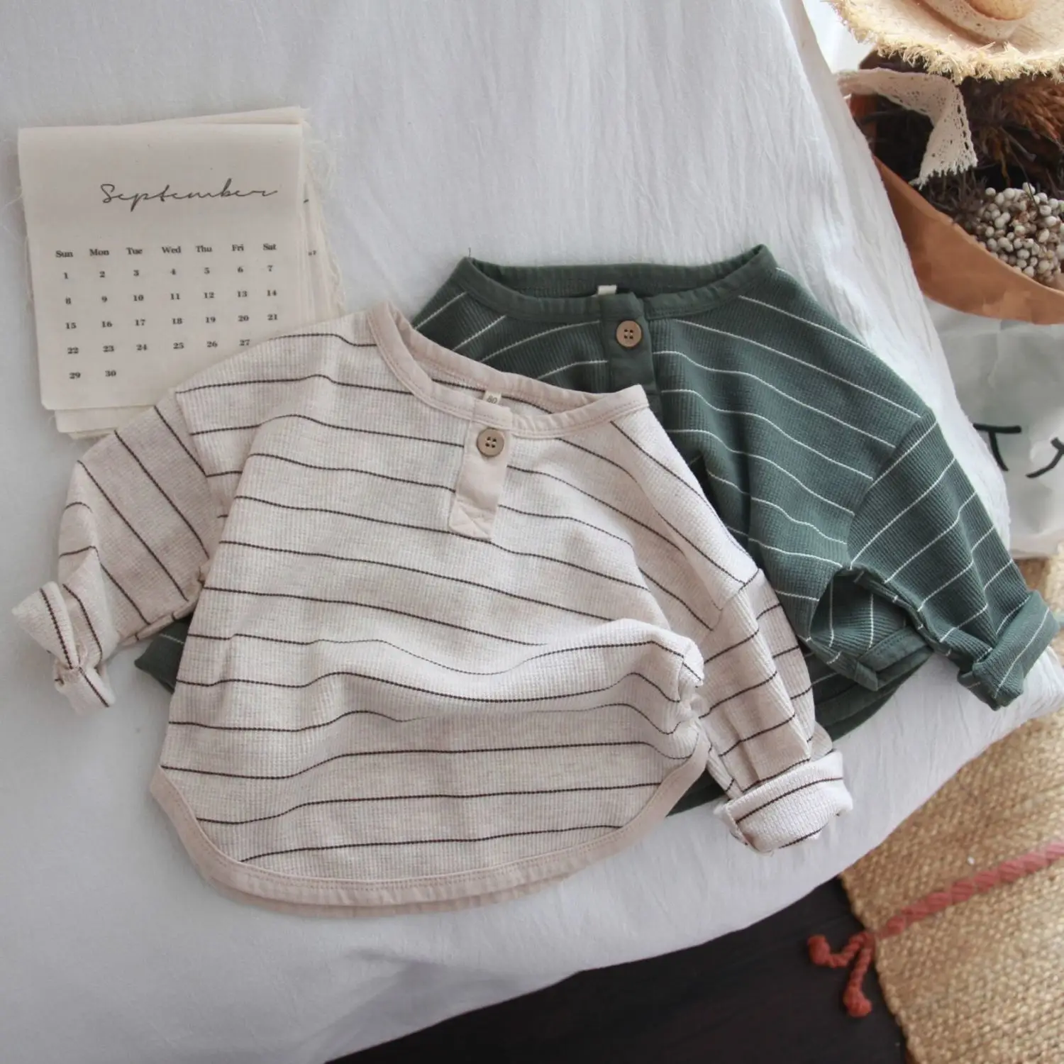 Kids Striped Crewneck T-Shirt Set for Boys - Image 4