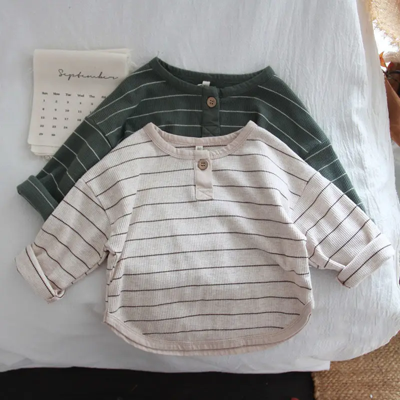 Kids Striped Crewneck T-Shirt Set for Boys - Image 5