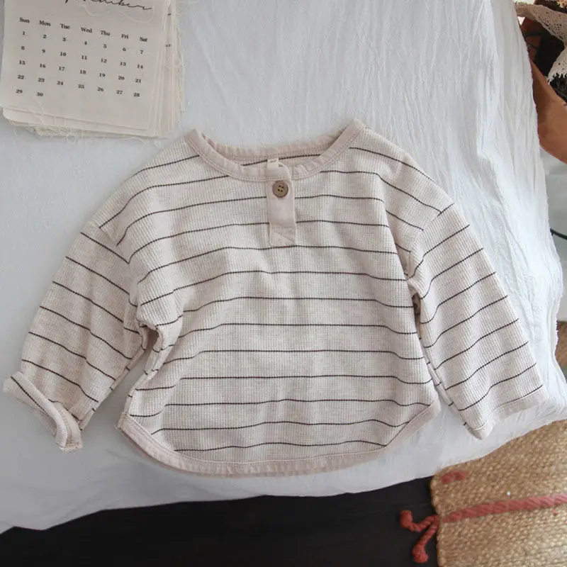 Kids Striped Crewneck T-Shirt Set for Boys - Image 6