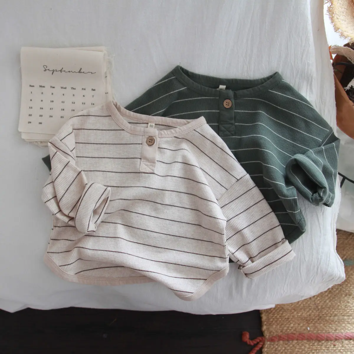 Kids Striped Crewneck T-Shirt Set for Boys — feature 12