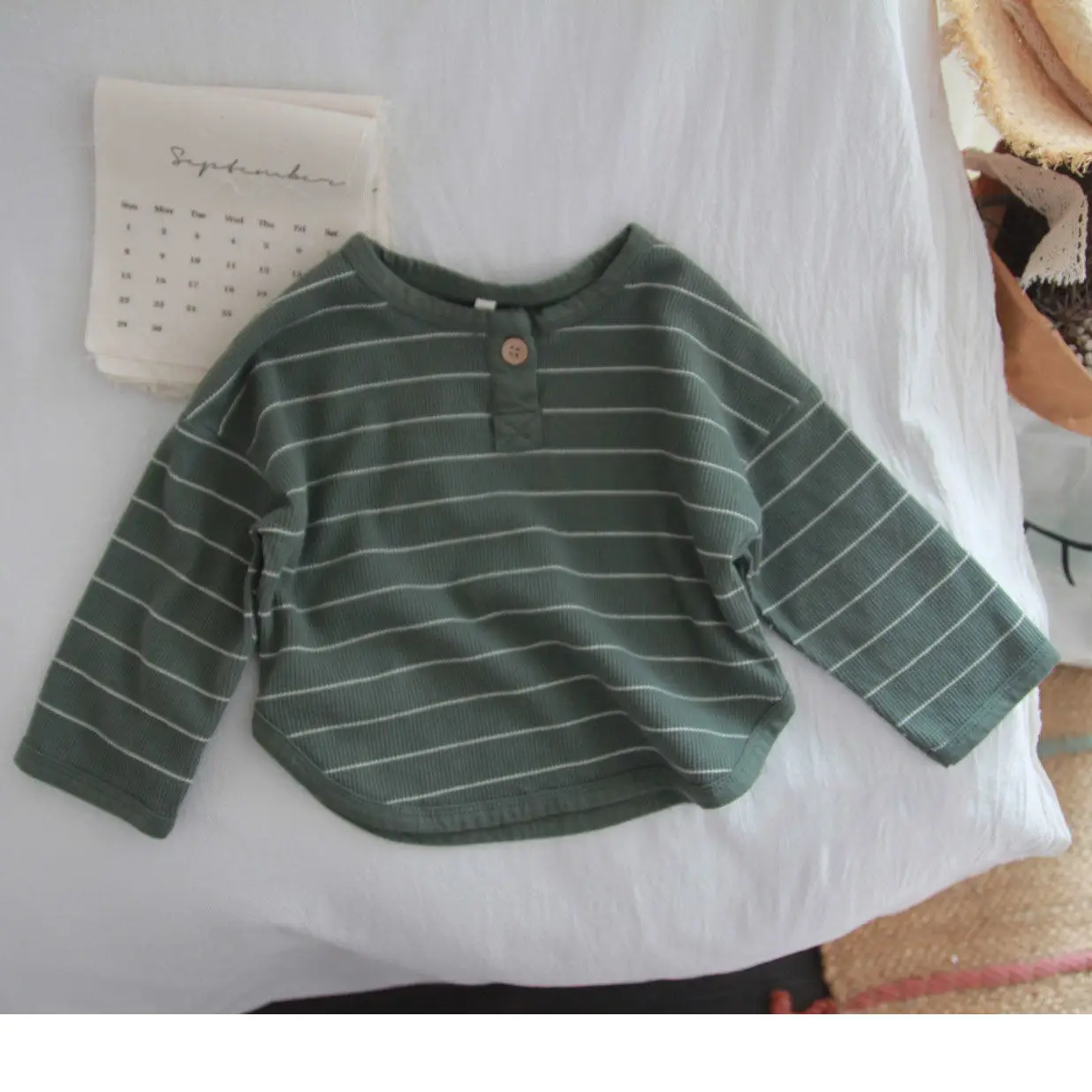 Kids Striped Crewneck T-Shirt Set for Boys - Image 2