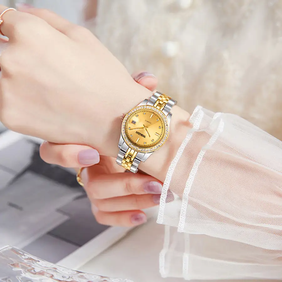 Women's Automatic Mechanical Quartz Watch Waterproof Luminous Steel Band - Image 4
