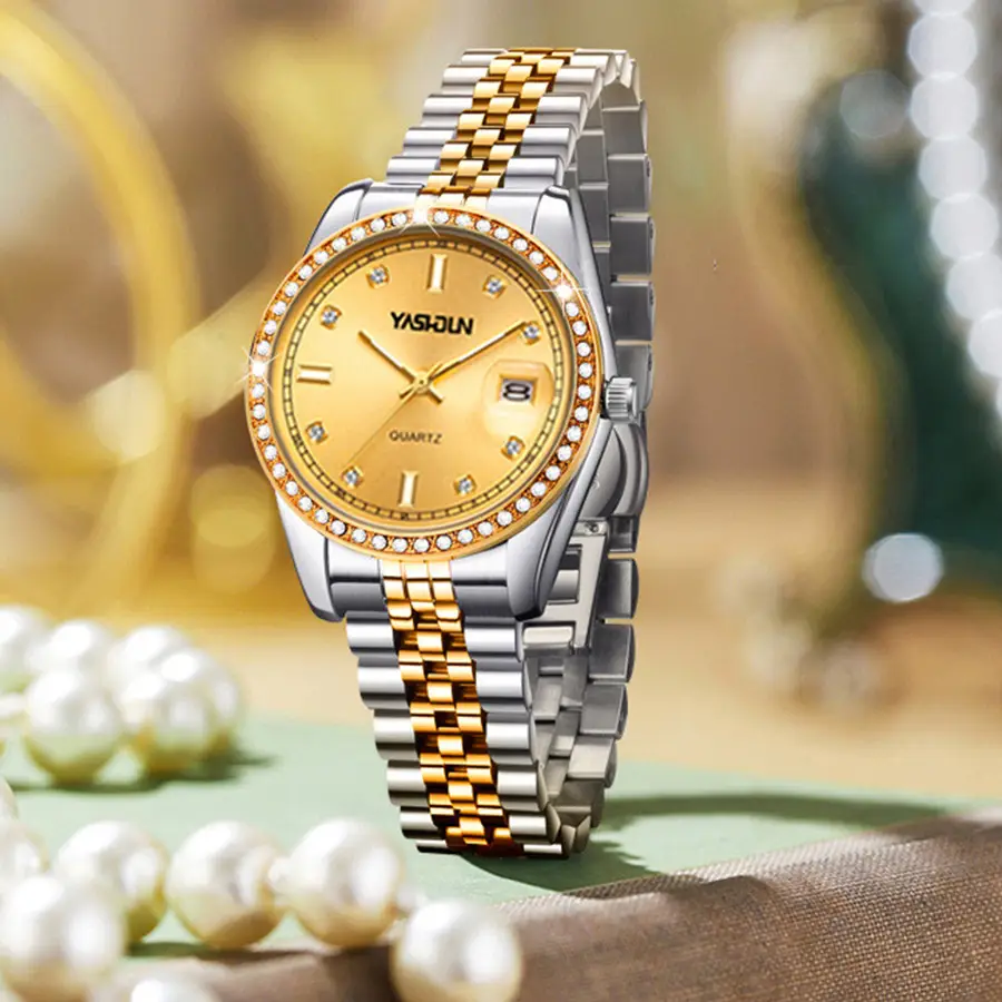 Women's Automatic Mechanical Quartz Watch Waterproof Luminous Steel Band - Image 5
