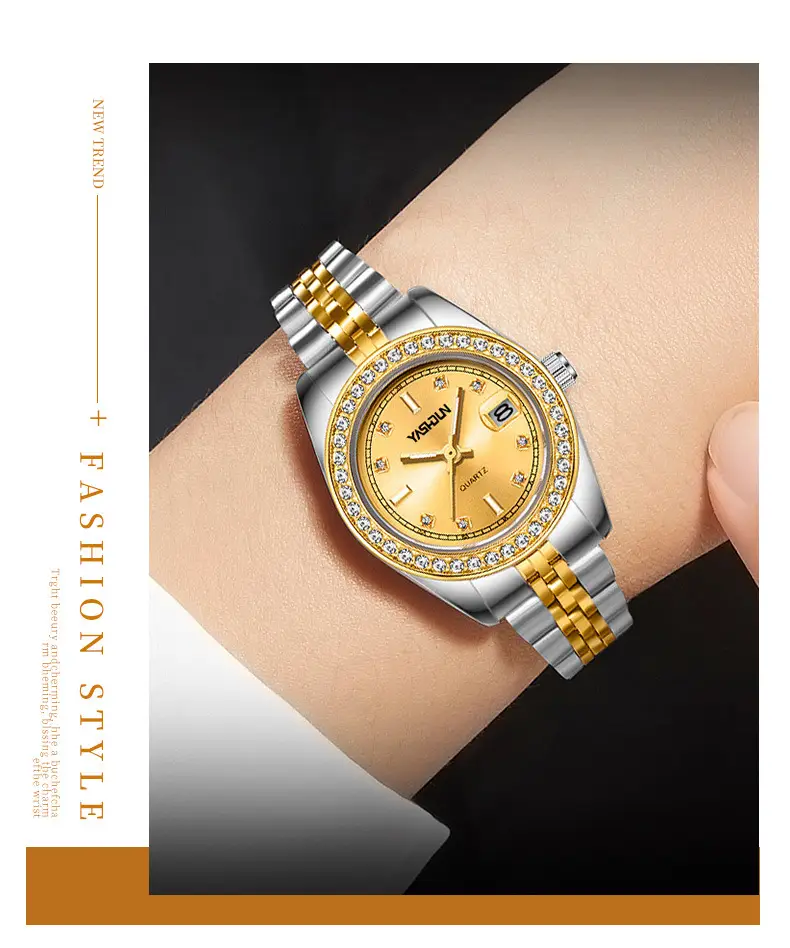 Women's Automatic Mechanical Quartz Watch Waterproof Luminous Steel Band — feature 13