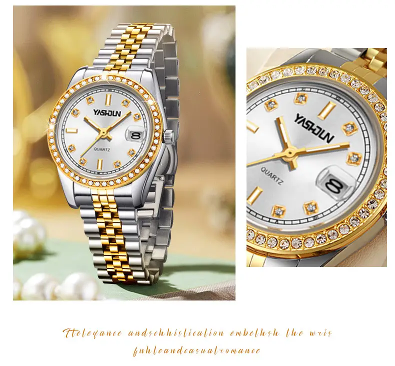 Women's Automatic Mechanical Quartz Watch Waterproof Luminous Steel Band — feature 4