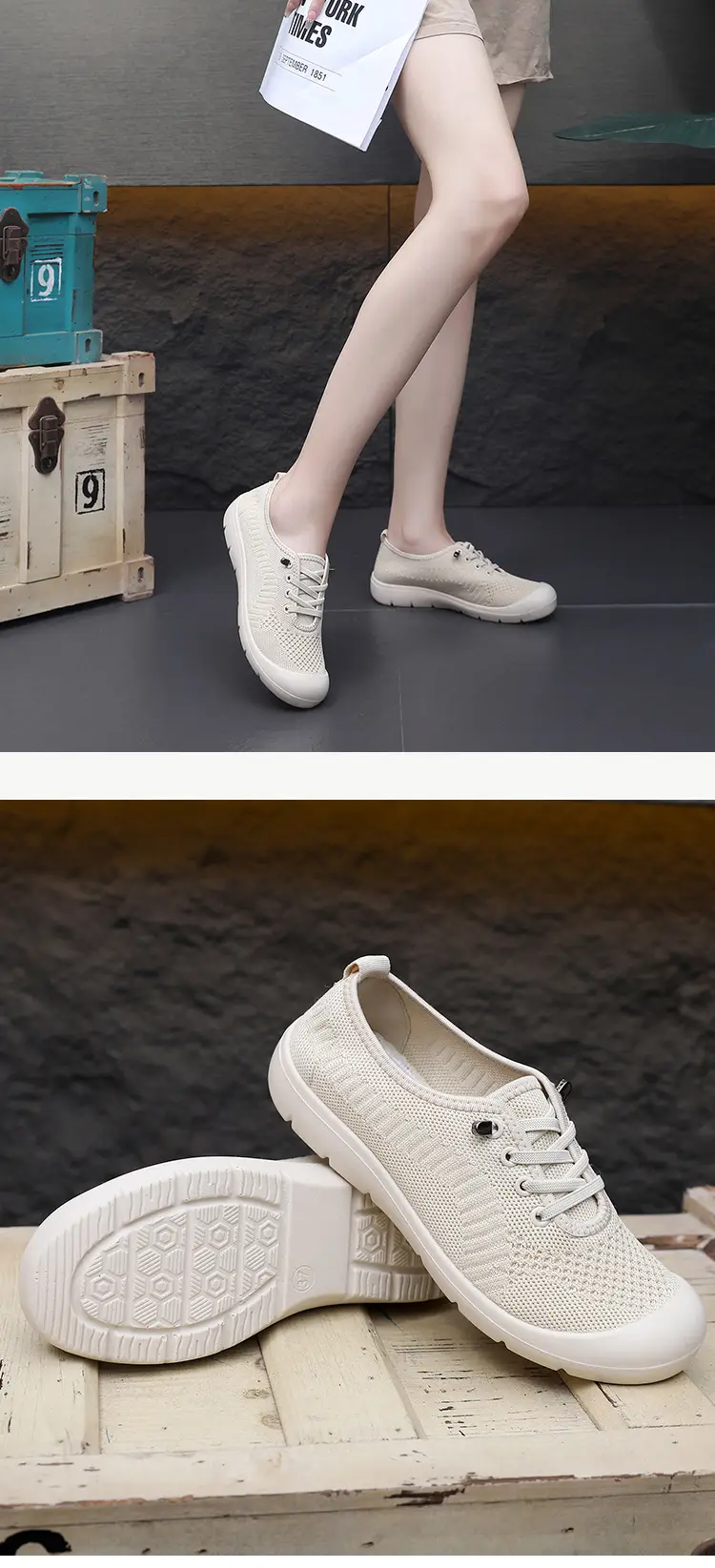 Wholesale Spring and Autumn Old Beijing Cloth Shoes for Women, Breathable Mesh Shoes for Mothers, Lightweight Non-Slip Walking Shoes for Middle-Aged and Elderly People — feature 18