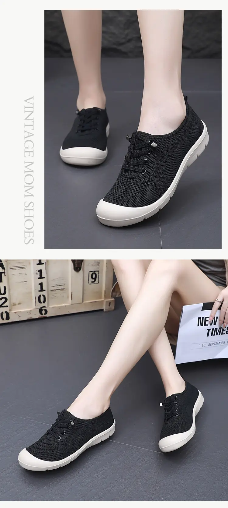 Wholesale Spring and Autumn Old Beijing Cloth Shoes for Women, Breathable Mesh Shoes for Mothers, Lightweight Non-Slip Walking Shoes for Middle-Aged and Elderly People — feature 20