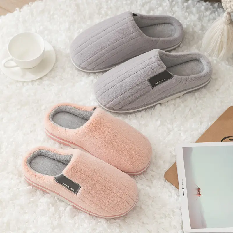 Cotton slippers men's indoor home autumn and winter warm wear non-slip winter 47 plus size 46 Mao Mao slippers men's
