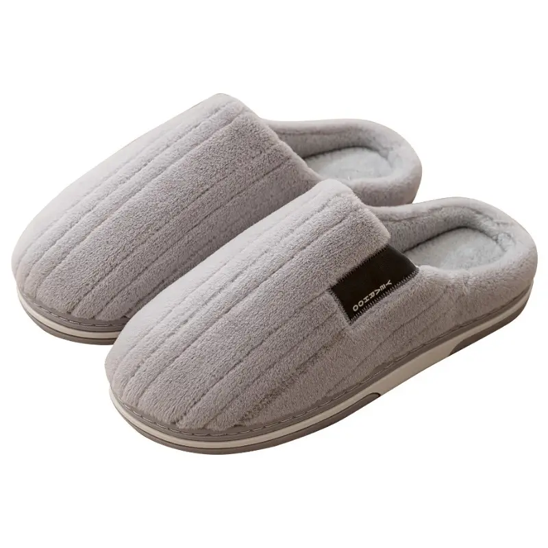 Cotton slippers men's indoor home autumn and winter warm wear non-slip winter 47 plus size 46 Mao Mao slippers men's