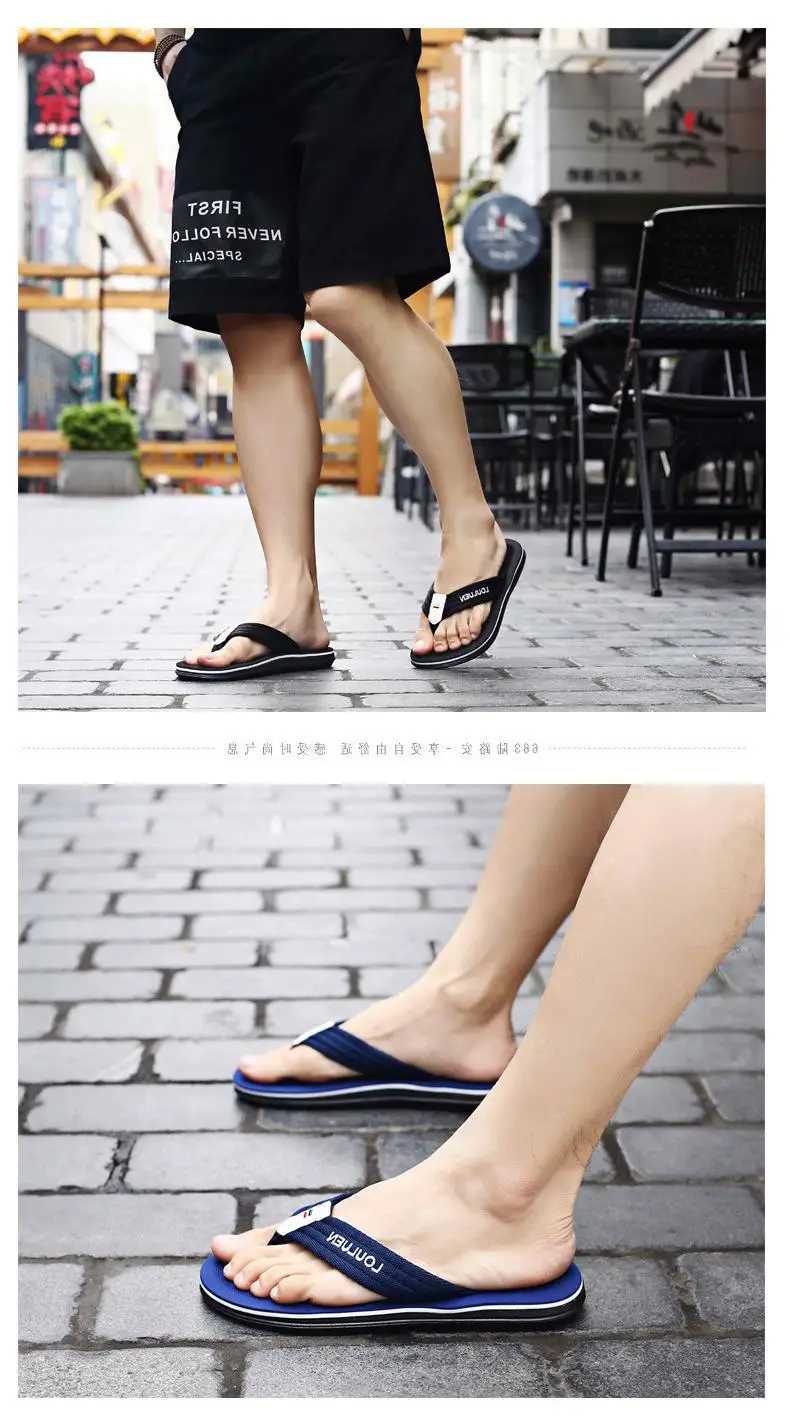 Fujian manufacturers 2024 new beach flip-flops men's wholesale summer fashion outdoor men's sandals thick bottom clip feet — feature 6