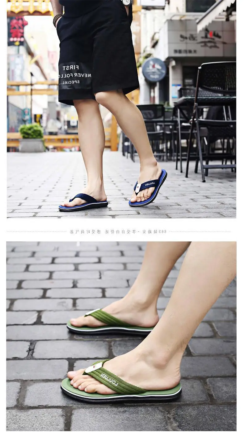 Fujian manufacturers 2024 new beach flip-flops men's wholesale summer fashion outdoor men's sandals thick bottom clip feet — feature 7