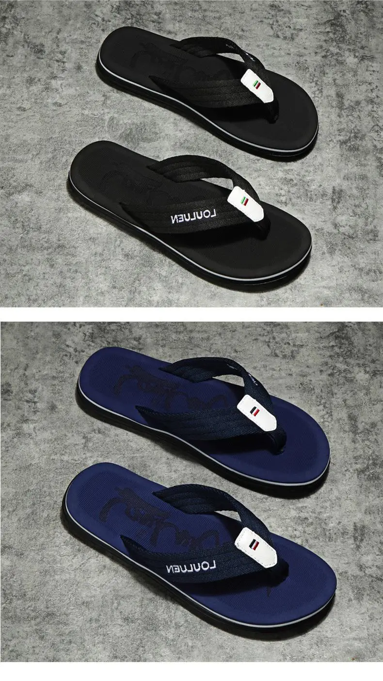 Fujian manufacturers 2024 new beach flip-flops men's wholesale summer fashion outdoor men's sandals thick bottom clip feet — feature 9