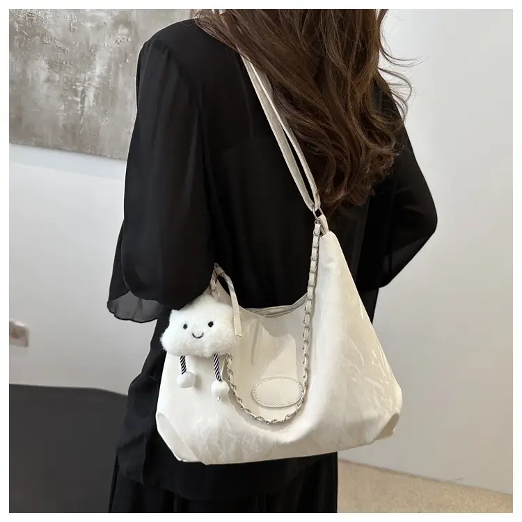 White Korean Style Shoulder Crossbody Bag for Women — feature 10