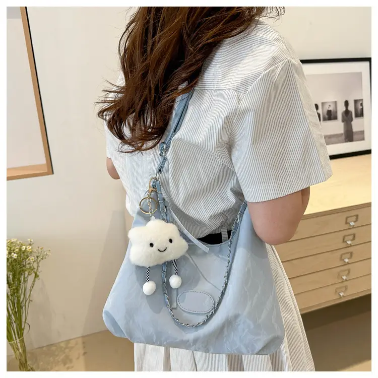 White Korean Style Shoulder Crossbody Bag for Women — feature 20