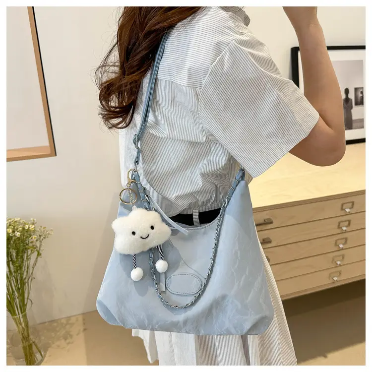 White Korean Style Shoulder Crossbody Bag for Women — feature 21