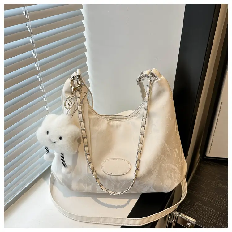 White Korean Style Shoulder Crossbody Bag for Women — feature 30
