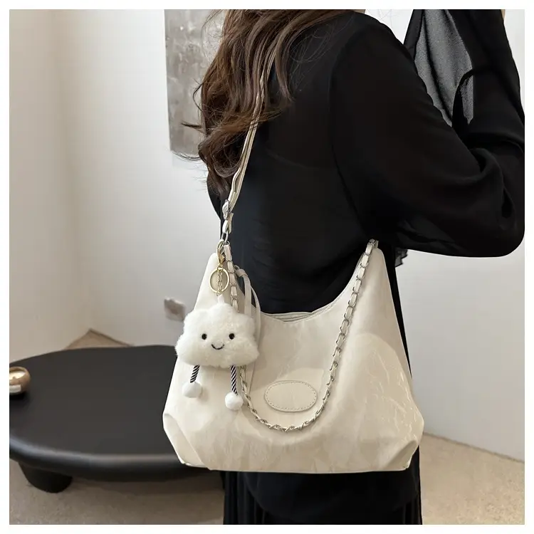 White Korean Style Shoulder Crossbody Bag for Women — feature 9
