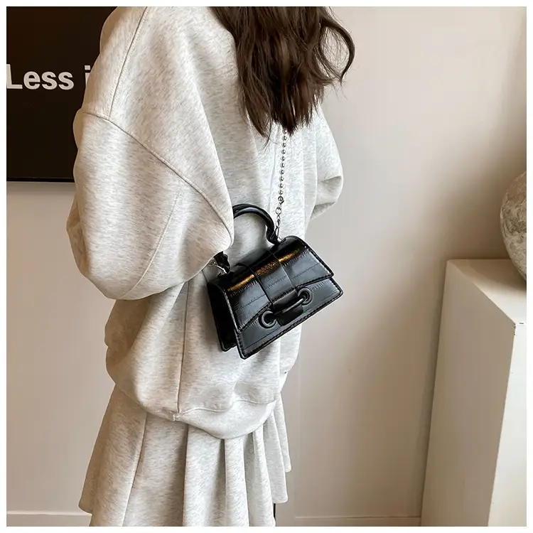 Black Beaded Chain Mini Handbag for Women — feature 10