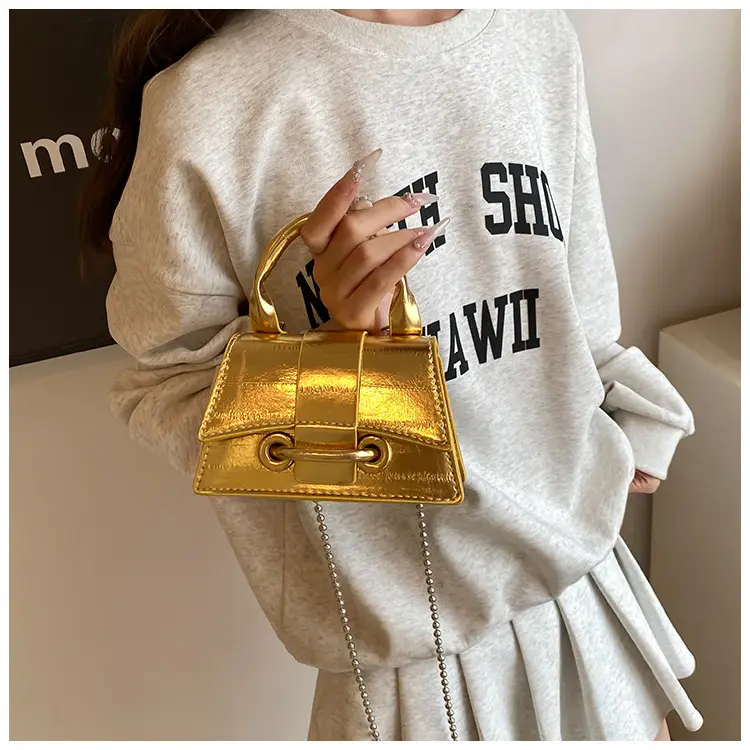 Black Beaded Chain Mini Handbag for Women — feature 11